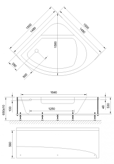 Гидромассажная ванна Royal Bath Rojo Comfort 150x150см белый RB375201CO